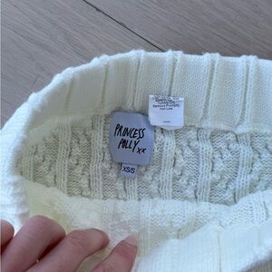 Princess Polly white sweater skirt